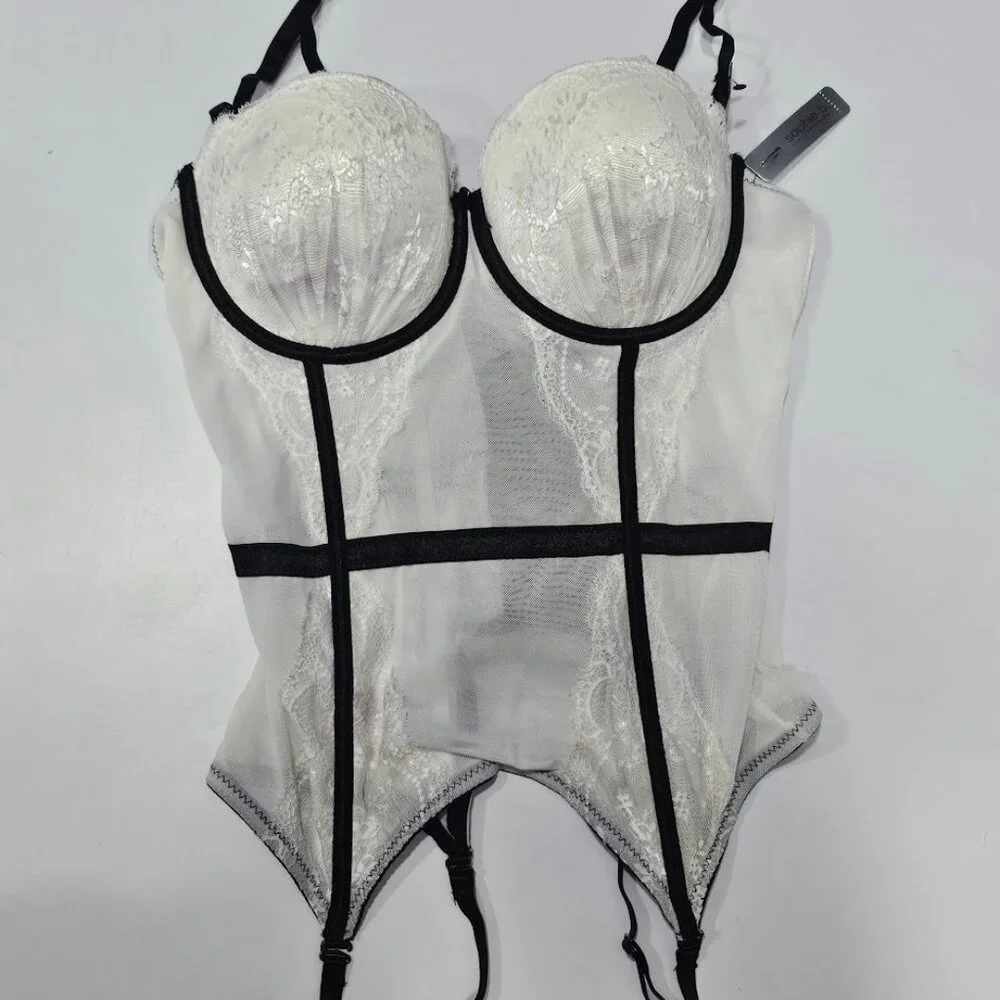 Sophie B Push up  Underwire Corset  White Size Large